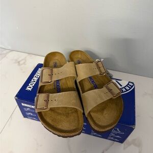Birkenstock Beige Suede Sandals